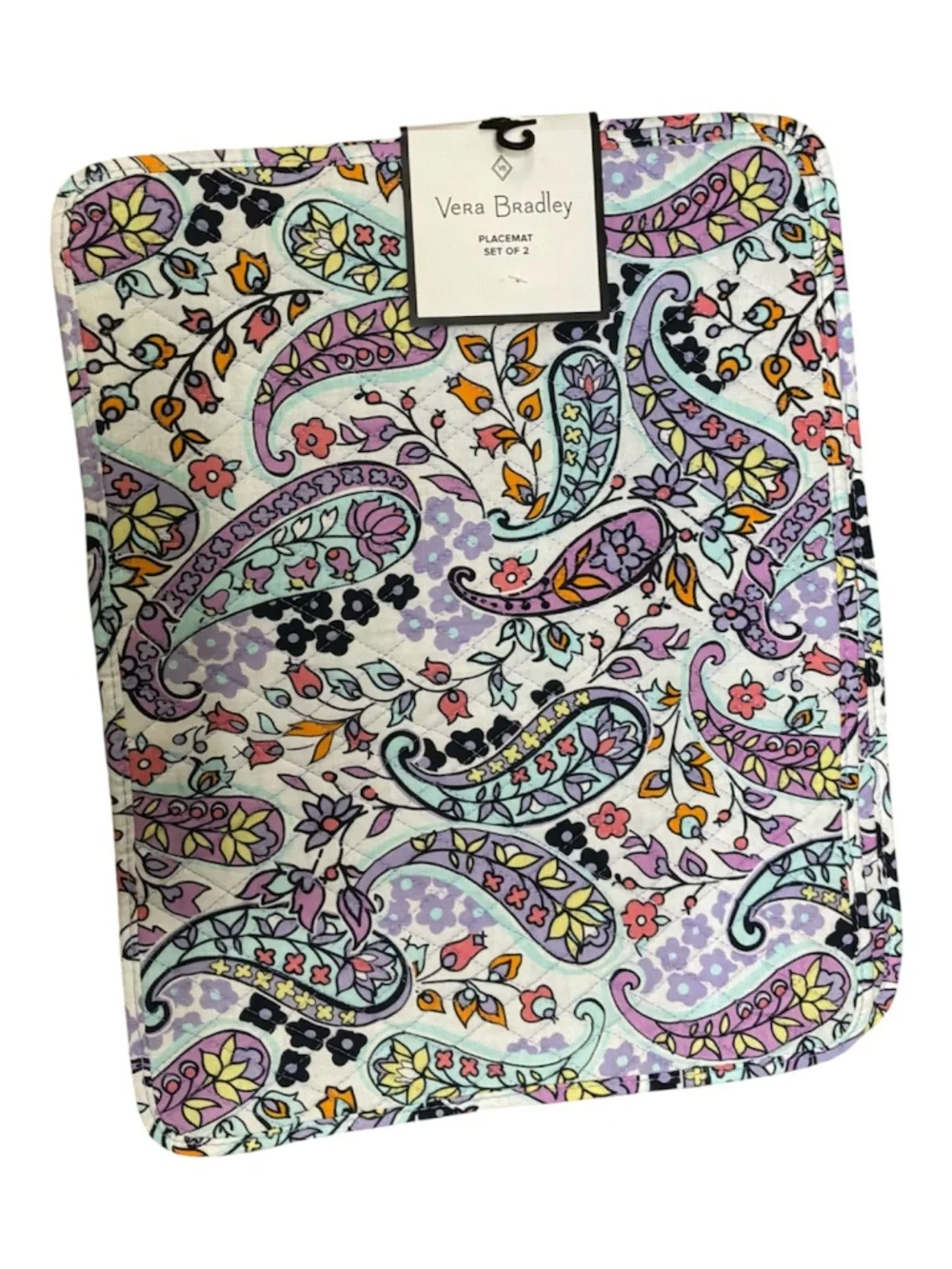 VERA BRADLEY Maddalena Paisley Placemat, Napkins, Dish Towels Set